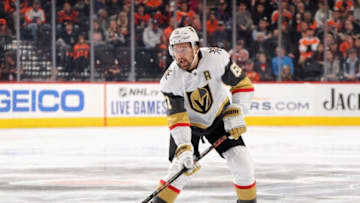PHILADELPHIA, PENNSYLVANIA - OCTOBER 21: Mark Stone #61 of the Vegas Golden Knights skates against the Philadelphia Flyers at the Wells Fargo Center on October 21, 2019 in Philadelphia, Pennsylvania. (Photo by Bruce Bennett/Getty Images)