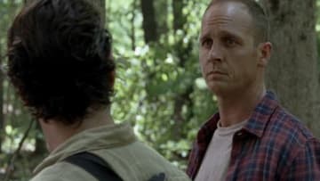 Andrew Lincoln as Rick Grimes, Ethan Embry as Carter, The Walking Dead -- AMC