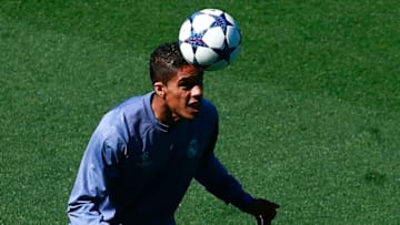 MADRID, SPAIN - MAY 01: Raphael Varane of Real Madrid CF excersises druing a training session ahead of the UEFA Champions League Semifinal First leg match between Real Madrid CF and Club atletico de Madrid at Valdebebas training ground on May 1, 2017 in Madrid, Spain. (Photo by Gonzalo Arroyo Moreno/Getty Images)