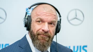 NEW YORK, NY - OCTOBER 26: Triple H visits The Elvis Duran Show to discuss the all woman Evolution WWE event at the Nassau Coliseum at Z100 Studio on October 26, 2018 in New York City. (Photo by Roy Rochlin/Getty Images)