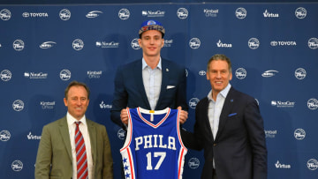 Philadelphia 76ers, Anzejs Pasecniks (Photo by Jesse D. Garrabrant /NBAE via Getty Images)