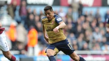 LONDON, ENGLAND - APRIL 09: Alexis Sanchez of Arsenal during the Barclays Premier League match between West Ham United and Arsenal at The Boleyn Ground, on 9th April 2016, in London, England (Photo by David Price/Arsenal FC via Getty Images)