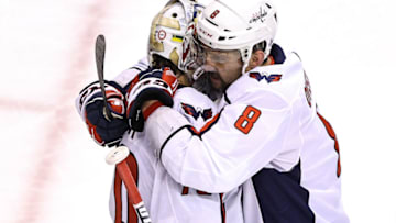 Braden Holtby, Alex Ovechkin, Washington Capitals (Photo by Elsa/Getty Images)