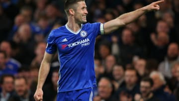 LONDON, ENGLAND - APRIL 25: Gary Cahill of Chelsea celebrates during the Premier League match between Chelsea and Southampton at Stamford Bridge on April 25, 2017 in London, England. (Photo by Catherine Ivill - AMA/Getty Images)
