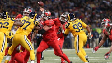Dec 17, 2015 St. Louis, MO, USA; Tampa Bay Buccaneers quarterback Jameis Winston (3) against the St. Louis Rams at the Edward Jones Dome. The Rams won 31-23. Mandatory Credit: Aaron Doster-USA TODAY Sports