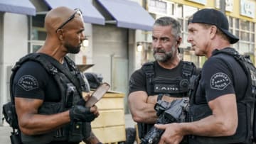 “Keep the Faith” – When Hondo returns as leader, the team is soon pulled into a dangerous case involving a large stockpile of cash and the Russian mob. Also, Daniel Sr. opens up to Hondo about a painful time in his past, on the CBS Original series S.W.A.T., Friday, Dec. 3 (8:00-9:00 PM, ET/PT) on the CBS Television Network, and available to stream live and on demand on Paramount+*.Pictured (L-R): Shemar Moore as Daniel “Hondo” Harrelson, Jay Harrington as David “Deacon” Kay, and Kenneth “Kenny” Johnson as Dominique Luca.Photo: Sonja Flemming/CBS ©2021 CBS Broadcasting, Inc. All Rights Reserved.