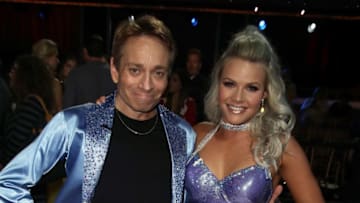 LOS ANGELES, CA - MARCH 20: Actor Chris Kattan (L) and dancer Witney Carson attend 'Dancing with the Stars' Season 24 premiere at CBS Televison City on March 20, 2017 in Los Angeles, California. (Photo by David Livingston/Getty Images)