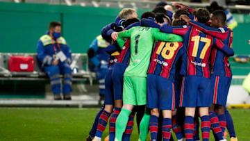 teamphoto of FC Barcelona. (Photo by David S. Bustamante/Soccrates/Getty Images)