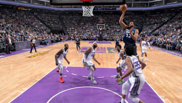 SACRAMENTO, CA - NOVEMBER 9: Karl-Anthony Towns #32 of the Minnesota Timberwolves. Copyright 2018 NBAE (Photo by Rocky Widner/NBAE via Getty Images)