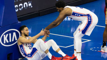 Ben Simmons, Joel Embiid, Sixers Mandatory Credit: Bill Streicher-USA TODAY Sports