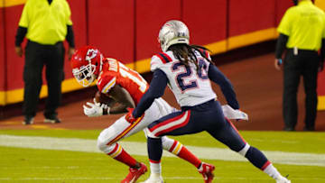 Cornerback Stephon Gilmore (24). Mandatory Credit: Jay Biggerstaff-USA TODAY Sports