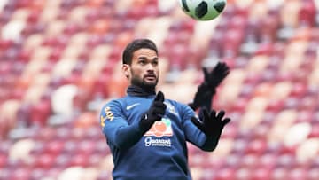 MOSCOW, RUSSIA - MARCH 22: Willian Jose of Brazil attends a training session ahead of a friendly match between Russia and Brazil at Luzhniki Stadium on March 22, 2018 in Moscow, Russia. (Photo by Oleg Nikishin/Epsilon/Getty Images)