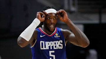 ATLANTA, GA - NOVEMBER 19: Montrezl Harrell #5 of the LA Clippers reacts after drawing a foul on a basket against the Atlanta Hawks at State Farm Arena on November 19, 2018 in Atlanta, Georgia. NOTE TO USER: User expressly acknowledges and agrees that, by downloading and or using this photograph, User is consenting to the terms and conditions of the Getty Images License Agreement. (Photo by Kevin C. Cox/Getty Images)