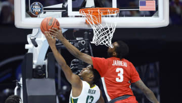 DeJon Jarreau #3 of the Houston Cougars defends a shot by Jared Butler #12 of the Baylor Bears(Photo by Tim Nwachukwu/Getty Images)