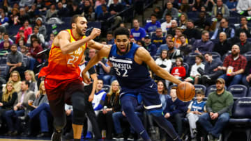 Rudy Gobert, Karl-Anthony Towns, Minnesota Timberwolves (Photo by David Berding/Getty Images)
