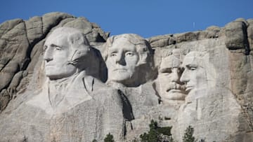 KEYSTONE, SD - OCTOBER 01: Mount Rushmore National Memorial towers over the South Dakota landscape on October 1, 2013 near Keystone, South Dakota. Mount Rushmore and all other national parks were closed today after congress failed to pass a temporary funding bill, forcing about 800,000 federal workers off the job. A bulletin issued by the Department of Interior states, 'Effective immediately upon a lapse in appropriations, the National Park Service will take all necessary steps to close and secure national park facilities and grounds in order to suspend all activities ...Day use visitors will be instructed to leave the park immediately...' (Photo by Scott Olson/Getty Images)