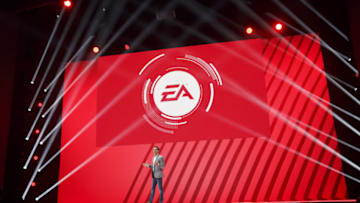 Andrew Wilson, chief executive officer of Electronic Arts Inc. (EA), speaks during an EA event ahead of the E3 Electronic Entertainment Expo in Los Angeles, California, U.S., on Sunday, June 12, 2016. E3, a trade show for computer and video games, draws professionals to experience the future of interactive entertainment as well as to see new technologies and never-before-seen products. Photographer: Patrick T. Fallon/Bloomberg via Getty Images