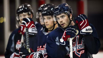 ARLINGTON, VA - JUNE 30:Washington Capitals defensive prospect Connor Hobbs during the Washington Capitals Development Camp at Kettler IcePlex on Friday, June 30, 2017. (Photo by Toni L. Sandys/The Washington Post via Getty Images)