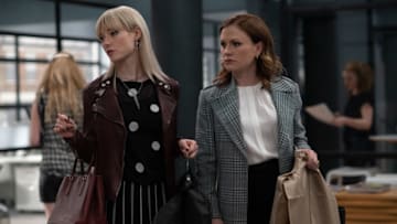 Flack - Pictured (L-R): Lydia Wilson as Eve, Anna Paquin as Robyn - Photo Courtesy of Pop PR