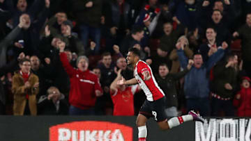 SOUTHAMPTON, ENGLAND - OCTOBER 21: Sofiane Boufal of Southampton celebrates scoring his sides first goal during the Premier League match between Southampton and West Bromwich Albion at St Mary's Stadium on October 21, 2017 in Southampton, England. (Photo by Dan Istitene/Getty Images)