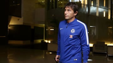 SINGAPORE - JULY 23: Antonio Conte, team manager of Chelsea FC arrive at Jet Quay Private Terminal ahead of the International Champions Cup on July 23, 2017 in Singapore. (Photo by Suhaimi Abdullah/Getty Images for ICC)