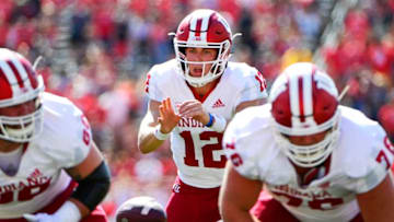 PISCATAWAY, NJ - SEPTEMBER 29: Peyton Ramsey #12 of the Indiana Hoosiers receives a snap against the Rutgers Scarlet Knights during the second quarter at HighPoint.com Stadium on September 29, 2018 in Piscataway, New Jersey. (Photo by Corey Perrine/Getty Images)