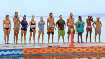 "A Line Drawn in Concrete" - Sarah Lacina, Sierra Dawn-Thomas, Aubry Bracco, Andrea Boehlke, Debbie Wanner, Troyzan Robertson, Zeke Smith, Brad Culpepper, Cirie Fields, Michaela Bradshaw and Tai Trang on the tenth episode of SURVIVOR: Game Changers, airing Wednesday, April 26 (8:00-9:00 PM, ET/PT) on the CBS Television Network. Photo: Screen Grab/CBS Entertainment ÃÂ©2017 CBS Broadcasting, Inc. All Rights Reserved.