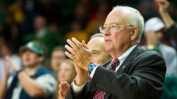 WACO, TX - DECEMBER 9: Baylor President Ken Starr (right) looks on as the Baylor Bears host the Texas A