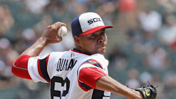CHICAGO, IL - JULY 24: Starting pitcher Jose Quintana #62 of the Chicago White Sox delivers the ball against the Detroit Tigers at U.S. Cellular Field on July 24, 2016 in Chicago, Illinois. (Photo by Jonathan Daniel/Getty Images)