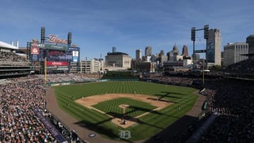 Jun 25, 2016; Detroit, MI, USA; General view during the sixth inning of the game between the Detroit Tigers and the Cleveland Indians at Comerica Park. Mandatory Credit: Rick Osentoski-USA TODAY Sports