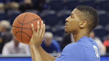 Feb 4, 2016; Houston, TX, USA; Louisiana Tech Bulldogs guard Alex Hamilton (0) warms up before playing against the Rice Owls at Tudor Fieldhouse. Mandatory Credit: Thomas B. Shea-USA TODAY Sports