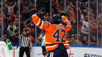 Brendan Perlini #42, Edmonton Oilers (Photo by Codie McLachlan/Getty Images)