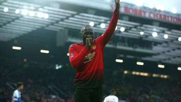 Manchester United's Romelu Lukaku celebrates scoring his side's second goal of the game Manchester United v Reading - Emirates FA Cup - Third Round - Old Trafford 05-01-2019 . (Photo by Dave Thompson/EMPICS/PA Images via Getty Images)