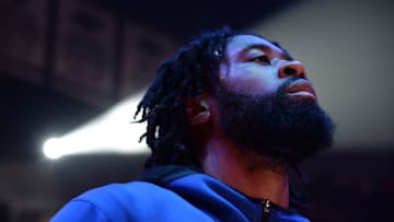 LOS ANGELES, CA - DECEMBER 26: DeAndre Jordan #6 of the LA Clippers stands for the National Anthem before the game against the Sacramento Kings on December 26, 2017 at STAPLES Center in Los Angeles, California. NOTE TO USER: User expressly acknowledges and agrees that, by downloading and/or using this Photograph, user is consenting to the terms and conditions of the Getty Images License Agreement. Mandatory Copyright Notice: Copyright 2017 NBAE (Photo by Andrew D. Bernstein/NBAE via Getty Images)