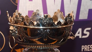 LAS VEGAS, NV - JUNE 17: The Frank J. Selke Trophy is displayed in a glass case at the Hard Rock Hotel & Casino in advance of the 2018 NHL Awards on June 17, 2018 in Las Vegas. Nevada. The 2018 NHL Awards will be held at the Hard Rock on June 20. (Photo by Ethan Miller/Getty Images)