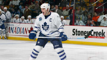 HAMILTON, ONTARIO - NOVEMBER 27: Marc Moro #1 of the St. John's Maple Leafs skates during a American Hockey League game against the Hamilton Bulldogs at Cobbs Colisuem on November 27, 2004 in Hamilton, Ontario. The Maple Leafs won 4-1. (Photo by Claus Andersen/Getty Images)