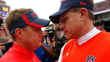 Former Auburn football head coach Gus Malzahn told the Tigers' new play-caller, Hugh Freeze, that he'd love coaching on the Plains (Photo by Kevin C. Cox/Getty Images)