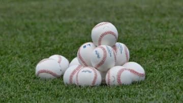 Jun 6, 2014; Kansas City, MO, USA; A general view of baseballs before a game between the Kansas City Royals and the New York Yankees at Kauffman Stadium. Mandatory Credit: Peter G. Aiken-USA TODAY Sports