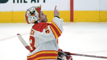 Calgary Flames goalie David Rittich (33) Mandatory Credit: Dan Hamilton-USA TODAY Sports