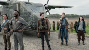Danay Garcia as Luciana, Colman Domingo as Victor Strand, Maggie Grace as Althea, Ethan Suess as Max, Jenna Elfman as June, Alexa Nisenson as Charlie - Fear the Walking Dead _ Season 5, Episode 8 - Photo Credit: Van Redin/AMC