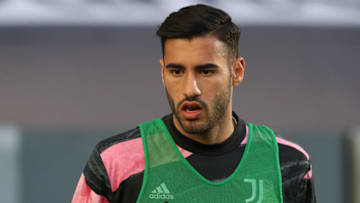 TURIN, ITALY - APRIL 07: Gianluca Frabotta of Juventus during the warm up prior to the Serie A match between Juventus and Napoli at Allianz Stadium on April 07, 2021 in Turin, Italy. (Photo by Jonathan Moscrop/Getty Images)
