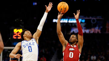 Stanley Umude #0 of the Arkansas Razorbacks (Photo by Steph Chambers/Getty Images)