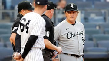 NEW YORK, NEW YORK - MAY 21: (NEW YORK DAILIES OUT) Manager Tony La Russa #22 of the Chicago White Sox looks on before a game against the New York Yankees at Yankee Stadium on May 21, 2021 in New York City. The Yankees defeated the White Sox 2-1. (Photo by Jim McIsaac/Getty Images)