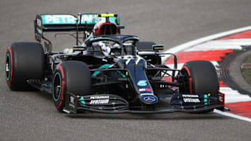 Valtteri Bottas, Mercedes, Formula 1 (Photo by BRYN LENNON/POOL/AFP via Getty Images)