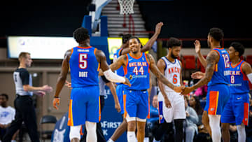 DeVaughn Akoon-Purcell #44 of the OKC Thunder affiliate OKC Blue (Photo by Zach Beeker/NBAE via Getty Images)
