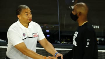 LAKE BUENA VISTA, FLORIDA - AUGUST 14: Assistant Coach for the LA Clippers Tyronn Lue could be in the running for New Orleans Pelicans head coach (Photo by Mike Ehrmann/Getty Images)