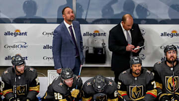 Head coach Peter DeBoer of the Vegas Golden Knights (Photo by Bruce Bennett/Getty Images)