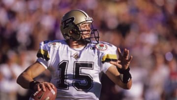 01 January 2001: Purdue Boilermakers quarterback Drew Brees at the 2001 Rose Bowl in Pasadena, CA.