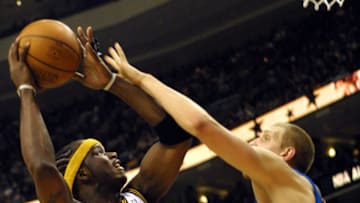 South Carolina basketball missed out on Jermaine O'Neal in high school, but his son Jermaine O'Neal, Jr. is interested in the Gamecocks. AFP Photo/Tom MIHALEK (Photo credit should read TOM MIHALEK/AFP via Getty Images)