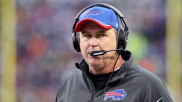 Dec 14, 2014; Orchard Park, NY, USA; Buffalo Bills head coach Doug Marrone during the second half against the Green Bay Packers at Ralph Wilson Stadium. Buffalo beat Green Bay 21-13. Mandatory Credit: Timothy T. Ludwig-USA TODAY Sports